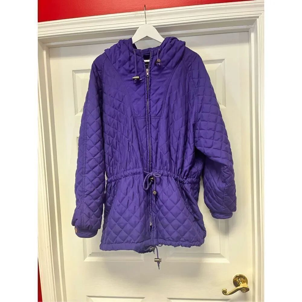 Express Purple Quilted Barn Jacket sz M